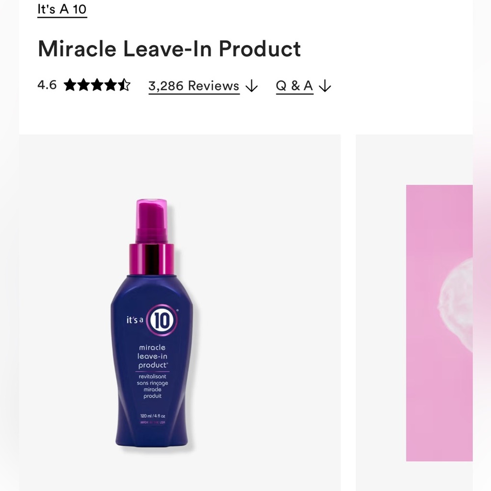 It’s A 10 Miracle Leave-In Product 4 oz.